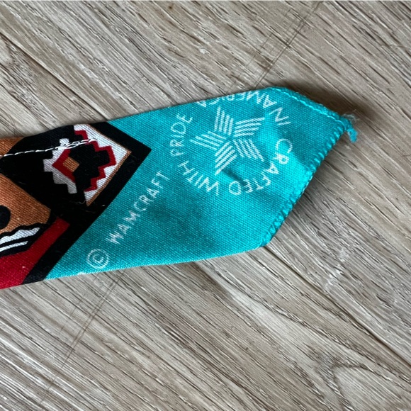 Vintage 80s Beaded Southwestern Boho Bandana - Picture 4 of 6
